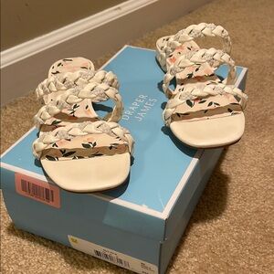 Draper James White Braided Sandals